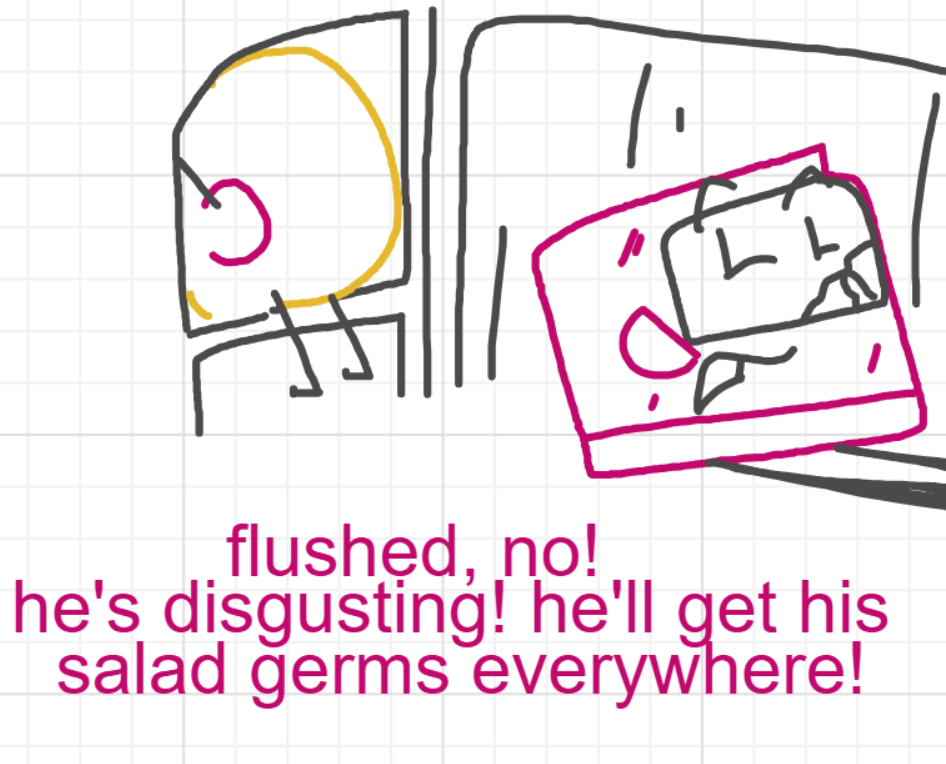 A panel from I've Been Everywhere, Man, episode nine of the Board Boards object show by Furretwalk/WalkingFurret.